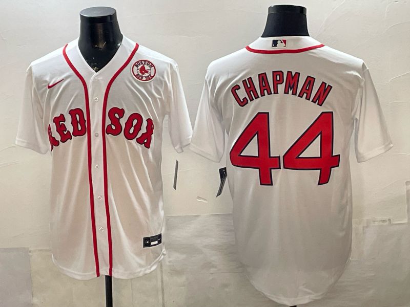 Men 2026 Boston Red Sox #44 Chapman White Game Nike MLB Jersey style 005->boston red sox->MLB Jersey